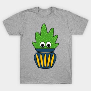 Cute Cactus Design #285: Meaty Succulent In Cute Jar Planter T-Shirt